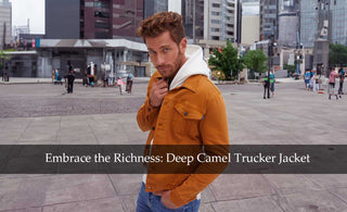 Embrace the Richness: Deep Camel Trucker Jacket
