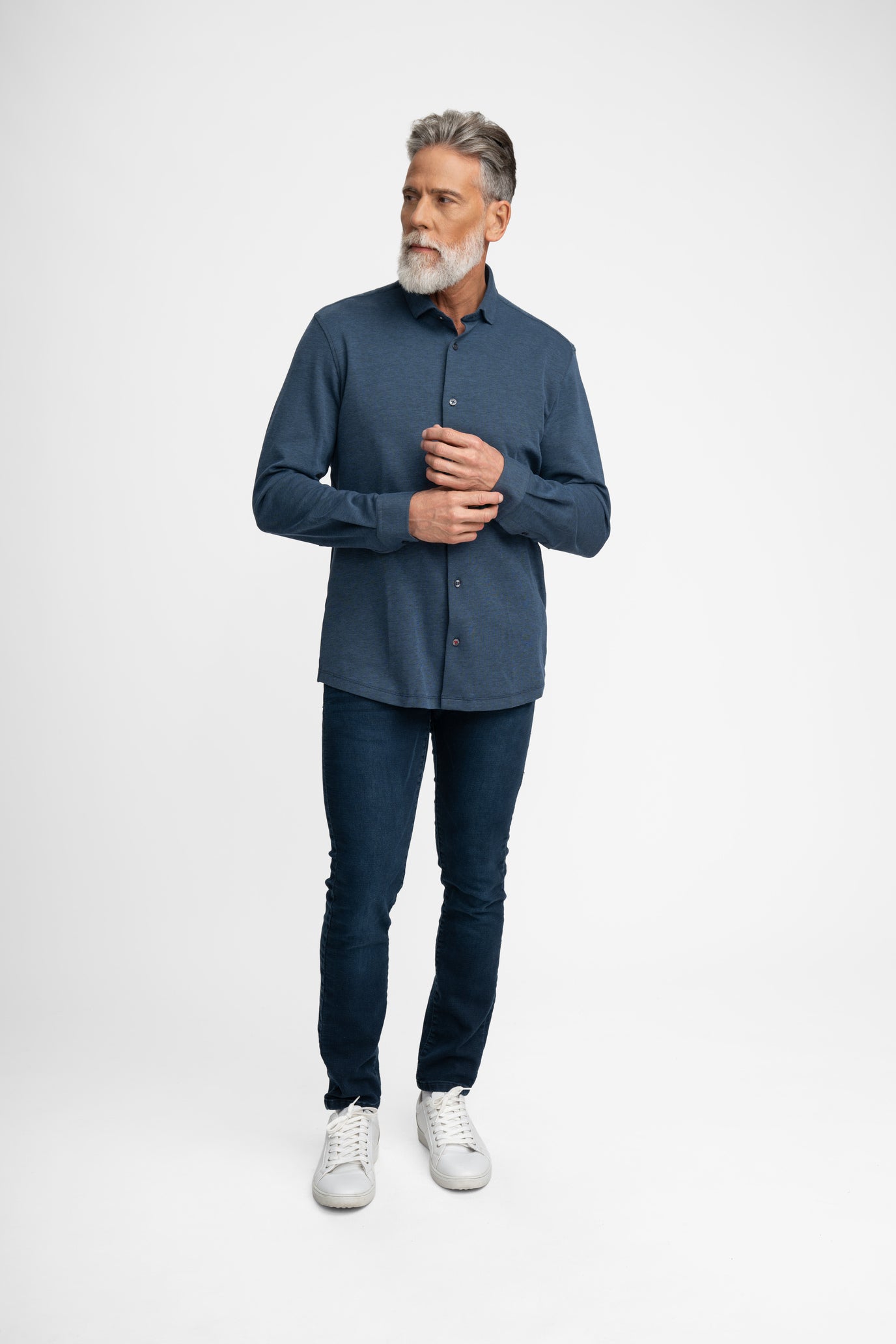 ORIGIN - Navy Long Sleeve T-Series Shirt