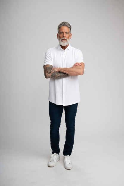 ORIGIN - White Short Sleeve T-Series Shirt