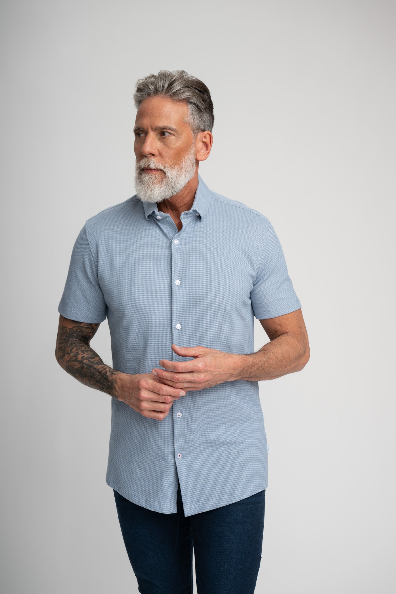 ORIGIN - Blue Short Sleeve Shirt