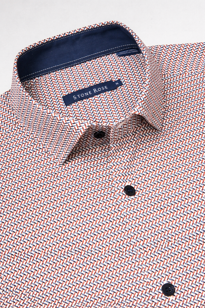NOVA - Medium Orange Micro Weave Shirt