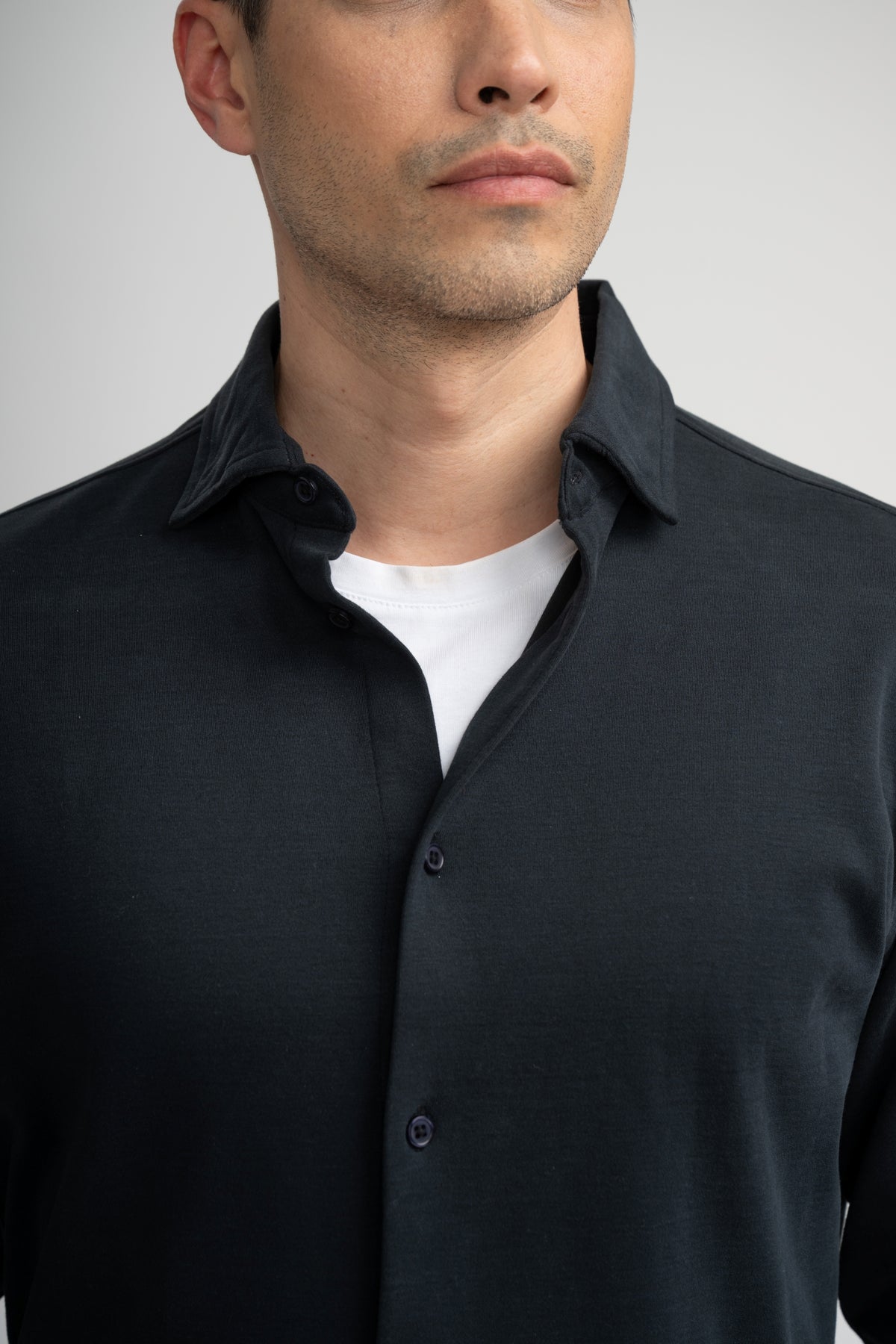 AERIS - Black Peached Fleece Shirt