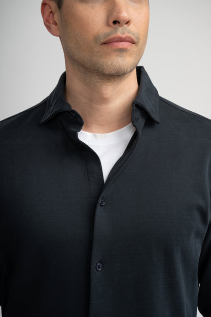 AERIS - Black Peached Fleece Shirt