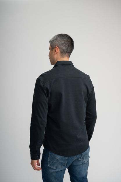 AERIS - Black Peached Fleece Shirt