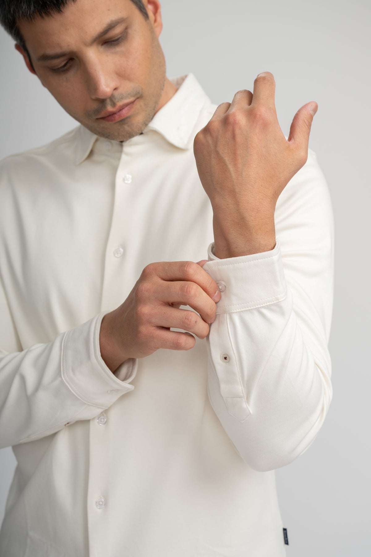 AERIS - Light Beige Peached Fleece Shirt