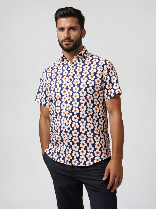 Origin Blue Shadow Long Sleeve Shirt Men's Performance Piqu Shirt | Stone Rose Origin Blue Shadow Long Sleeve Shirt Men's Performance Piqu Shirt | Stone Rose