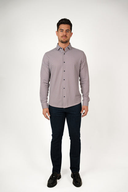APEX- Dark Pink Brilliant cut Geo Shirt