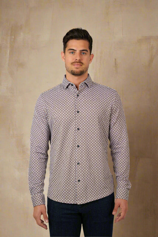 APEX- Dark Pink Brilliant cut Geo Shirt