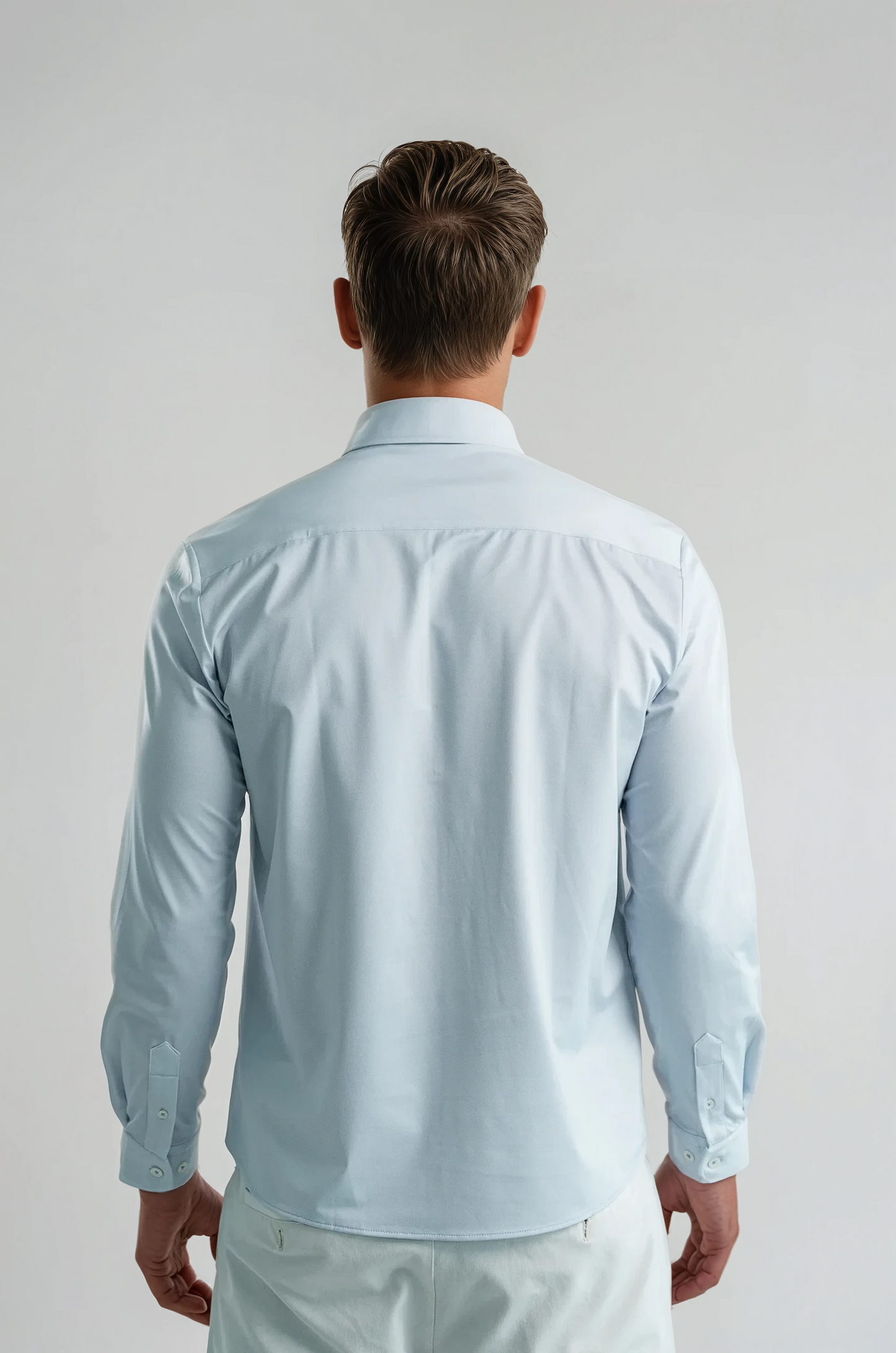 APEX - Light Blue Birdseye Long Sleeve Shirt