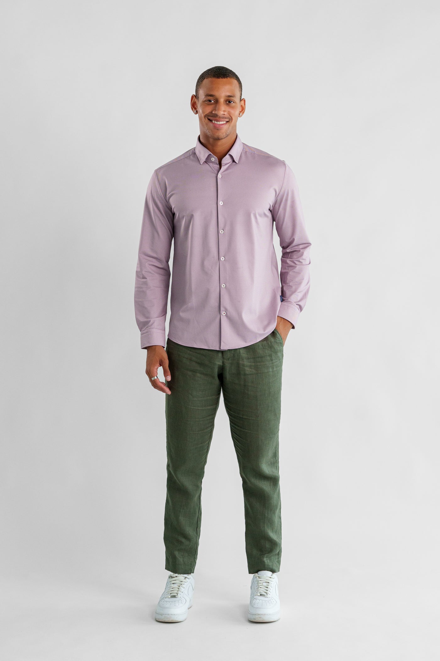 APEX - Burgundy Birdseye Long Sleeve Shirt