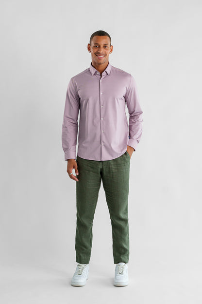 APEX - Burgundy Birdseye Long Sleeve Shirt