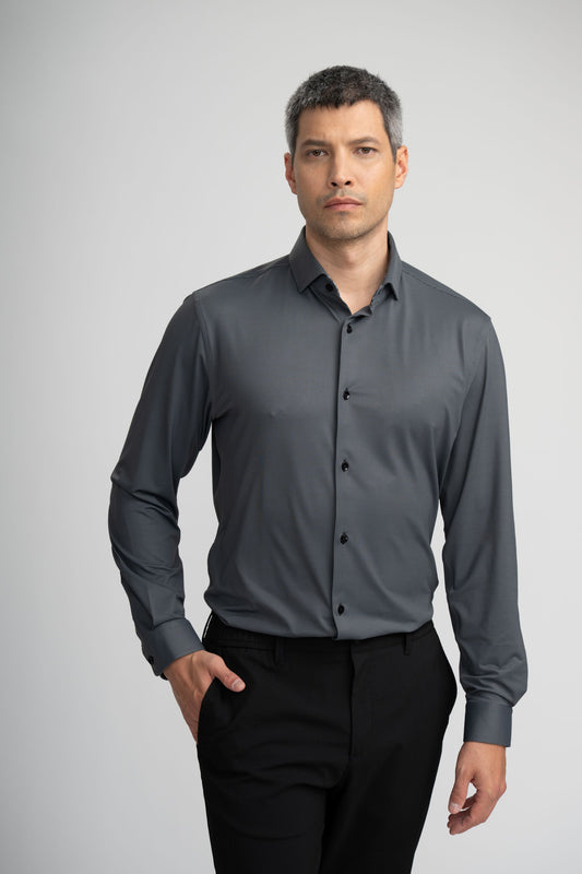 APEX - Black Birdseye Long Sleeve Shirt