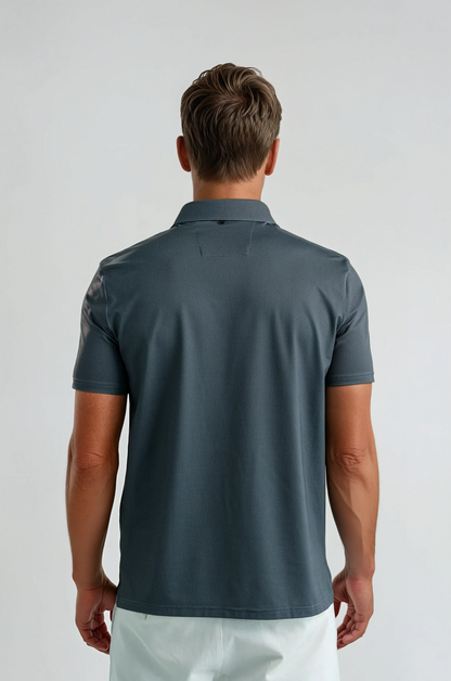 APEX  - Black Birdseye Polo