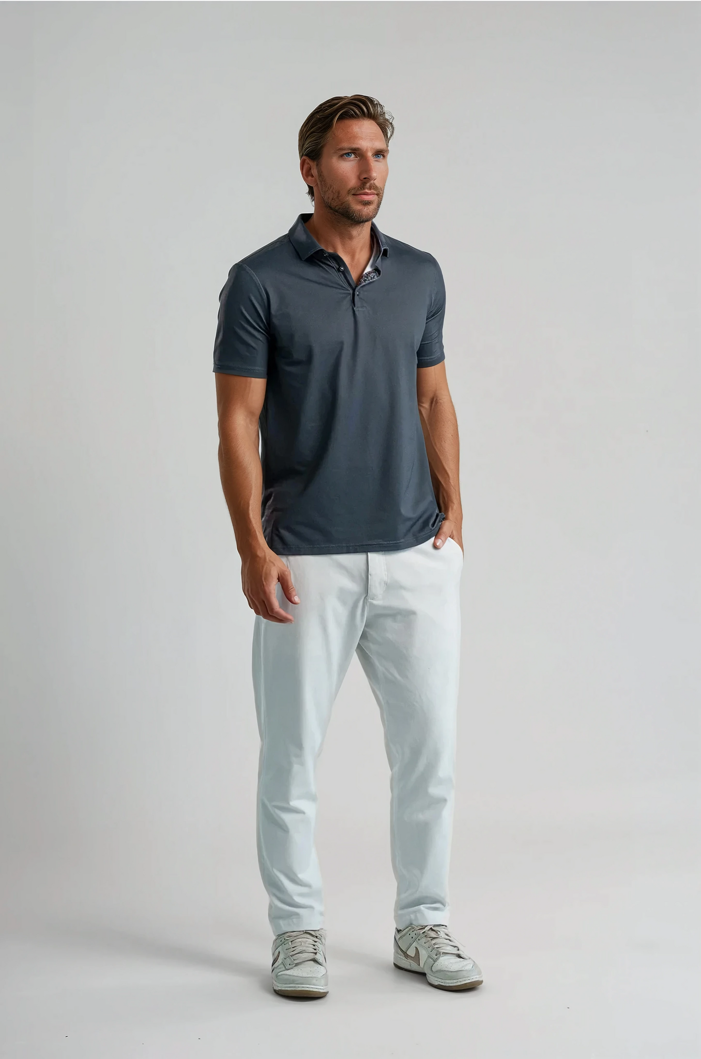 APEX  - Black Birdseye Polo