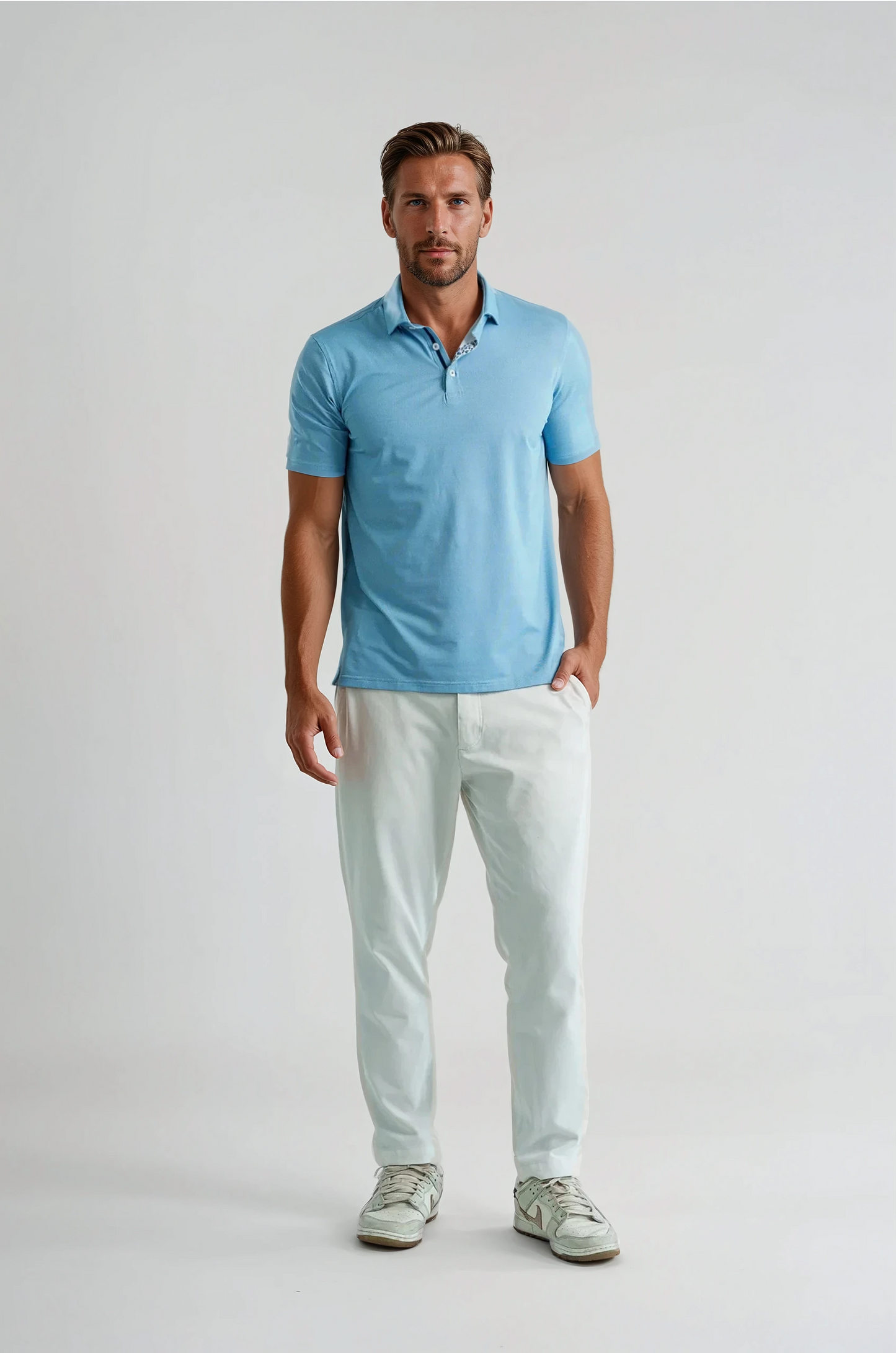 APEX  - Aqua Birdseye Polo