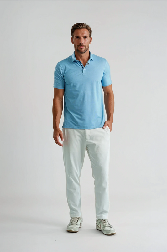 APEX  - Aqua Birdseye Polo