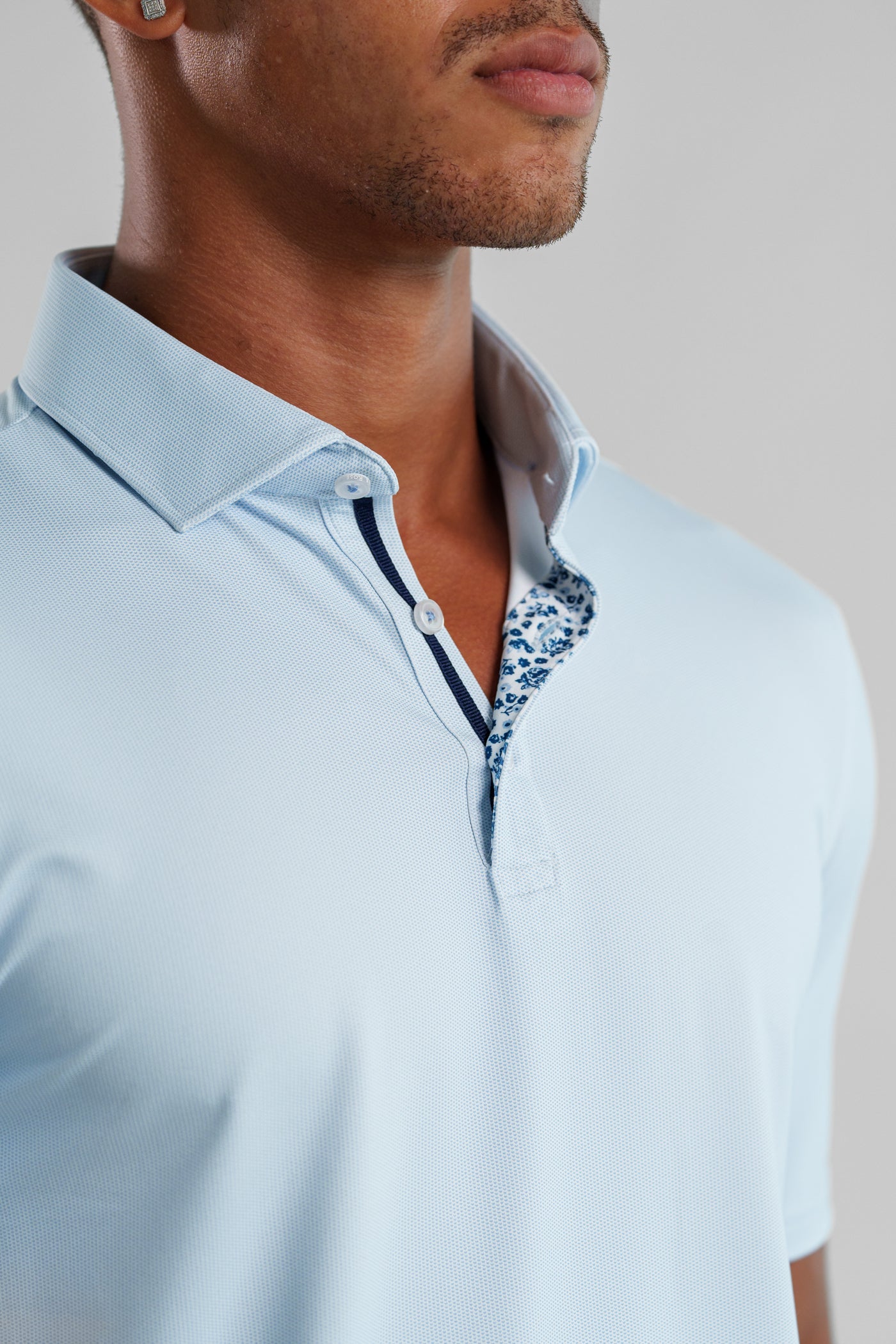 APEX  - Light Blue Birdseye Polo