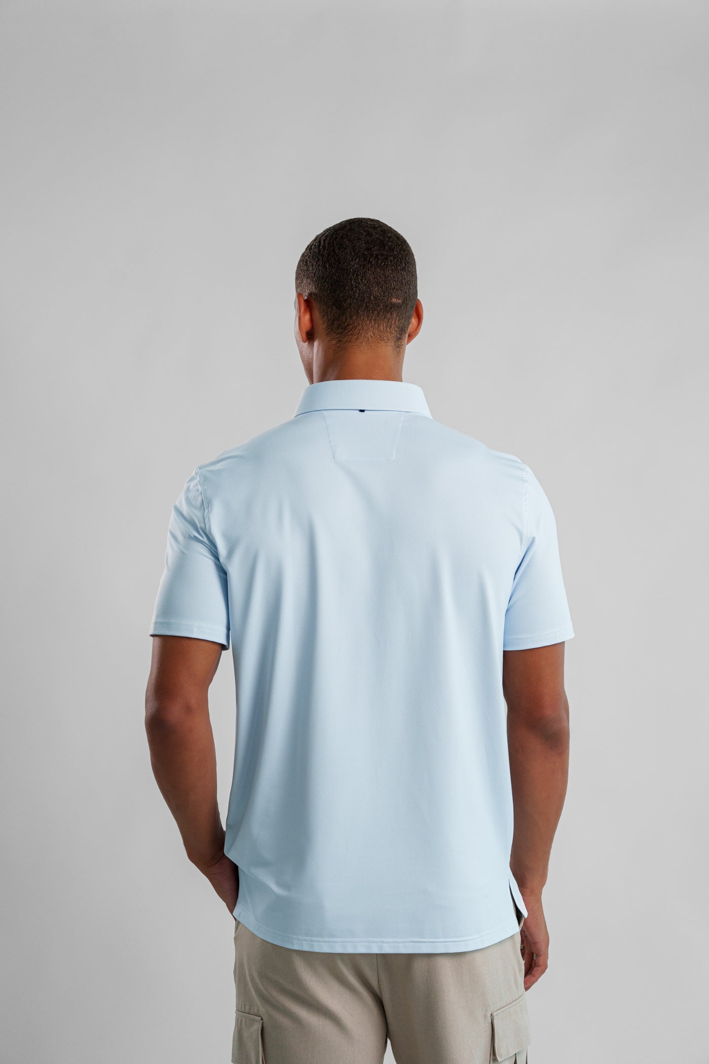 APEX  - Light Blue Birdseye Polo