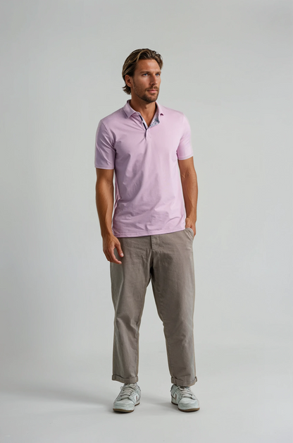 APEX  - Pink Birdseye Polo
