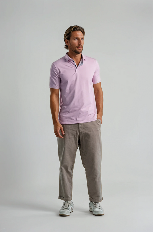 APEX  - Pink Birdseye Polo