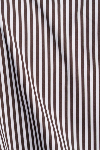 APEX - Dark Brown Bengal Stripe Long Sleeve Shirt