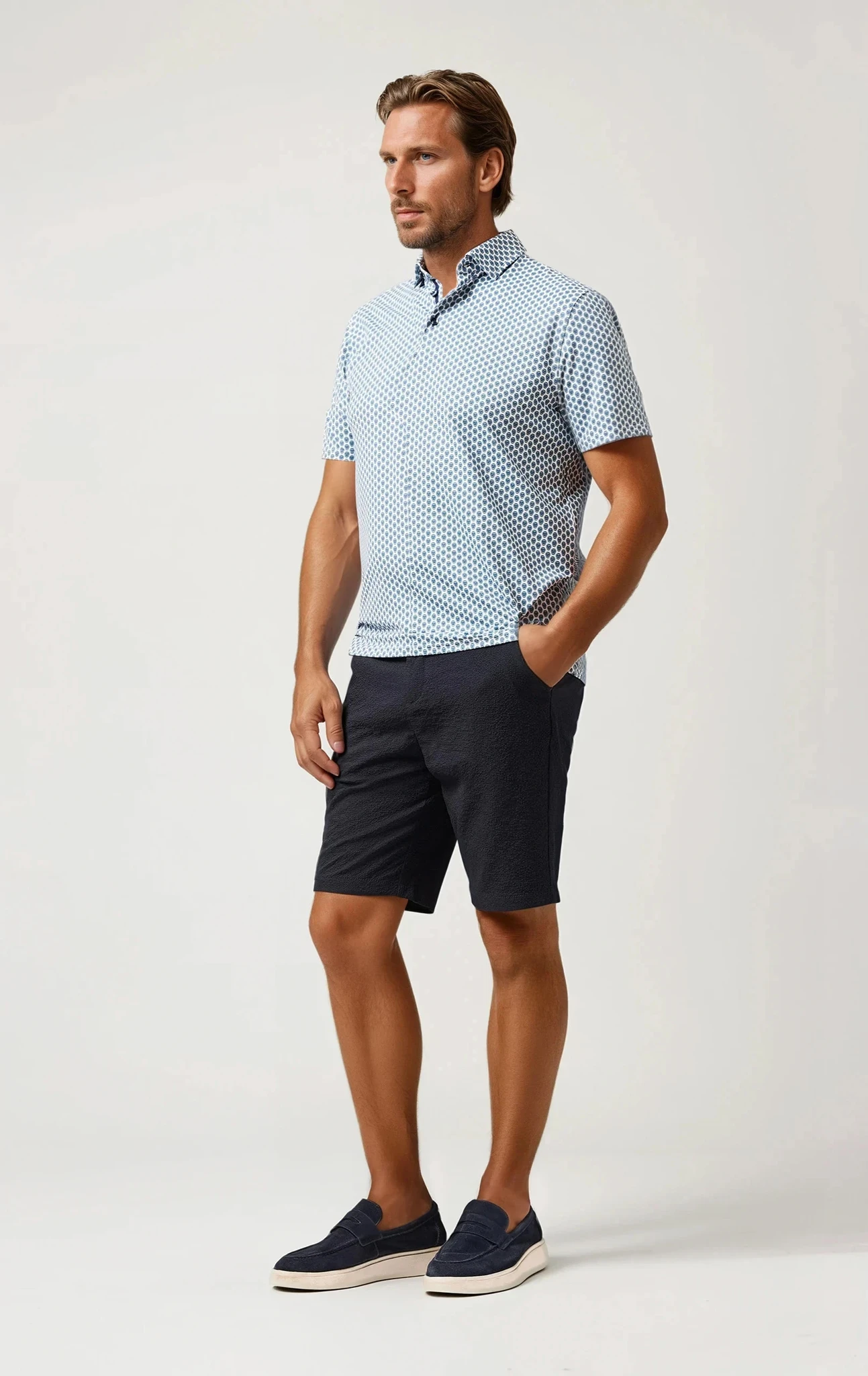 APEX - Skull Print Stretch Polo