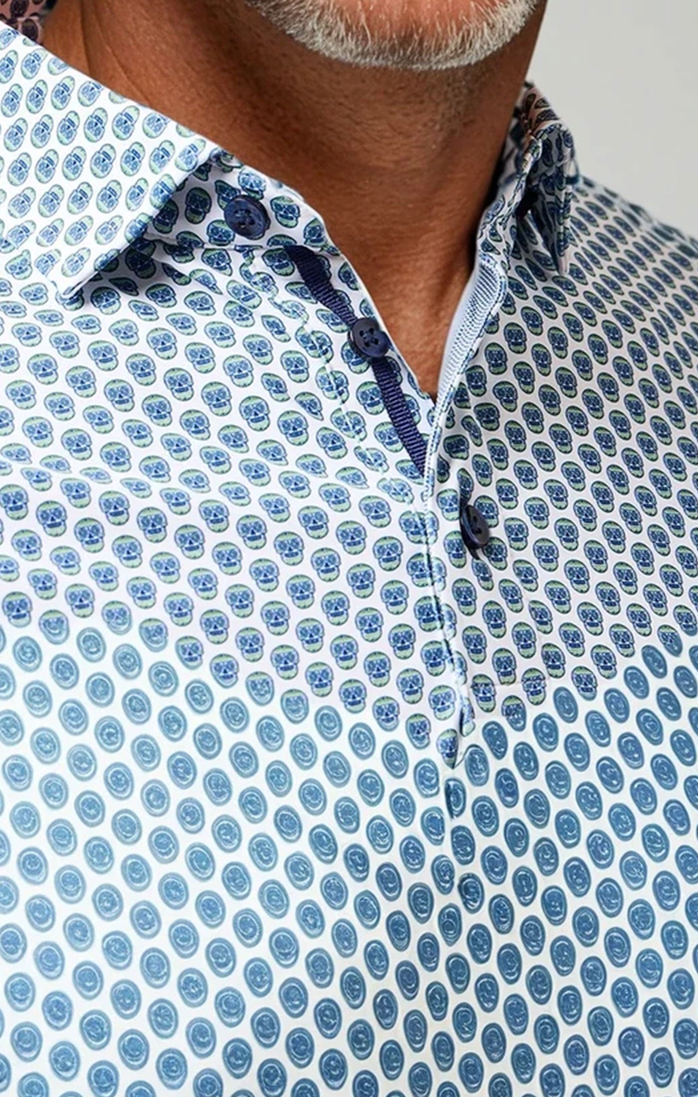 APEX - Skull Print Stretch Polo