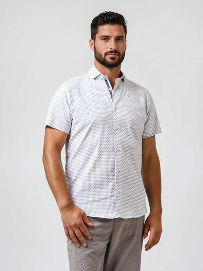 NOVA - Green Circular Print Shirt