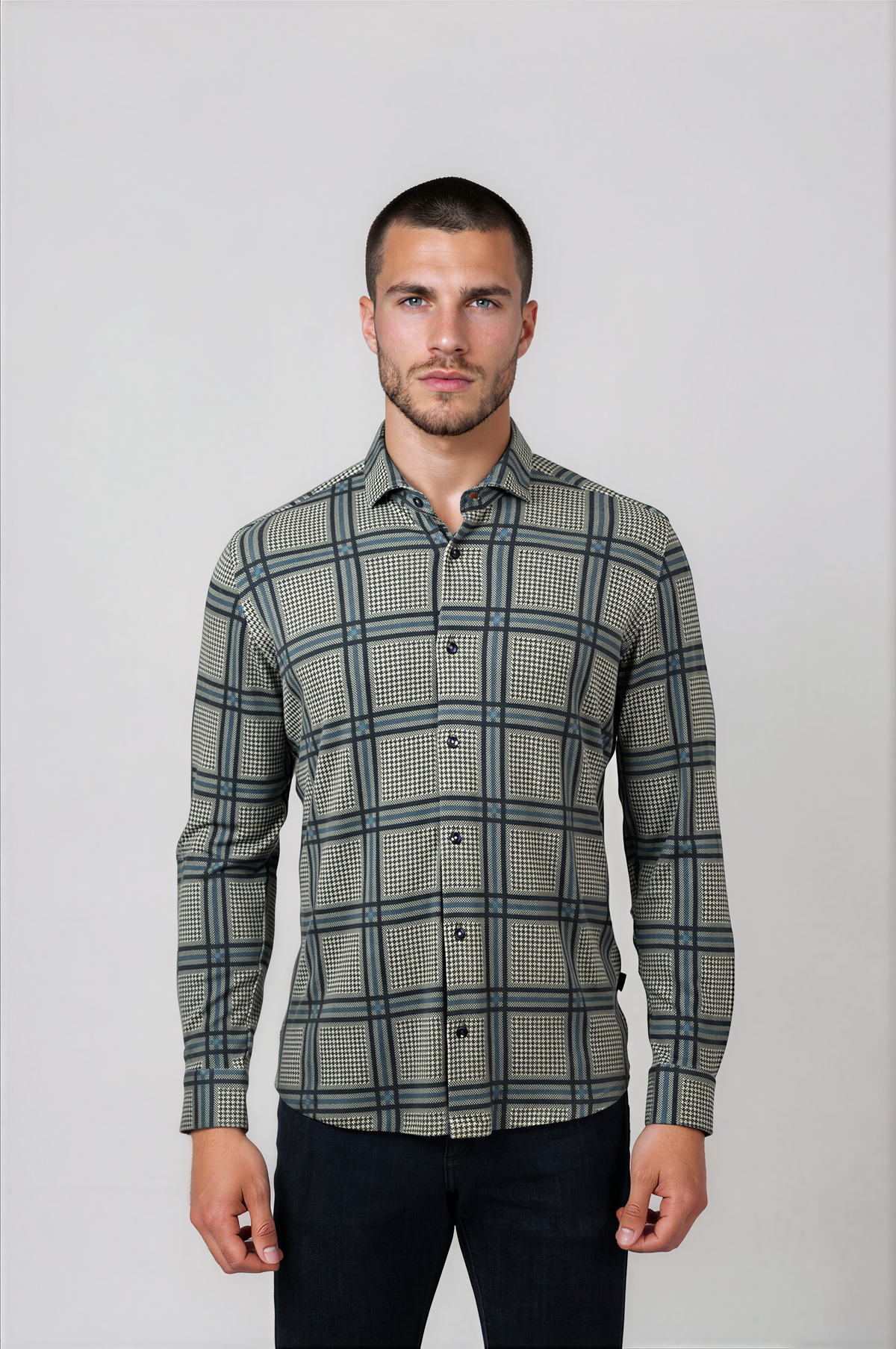 ROVER - Blue Clubhouse GlenCheck Shirt