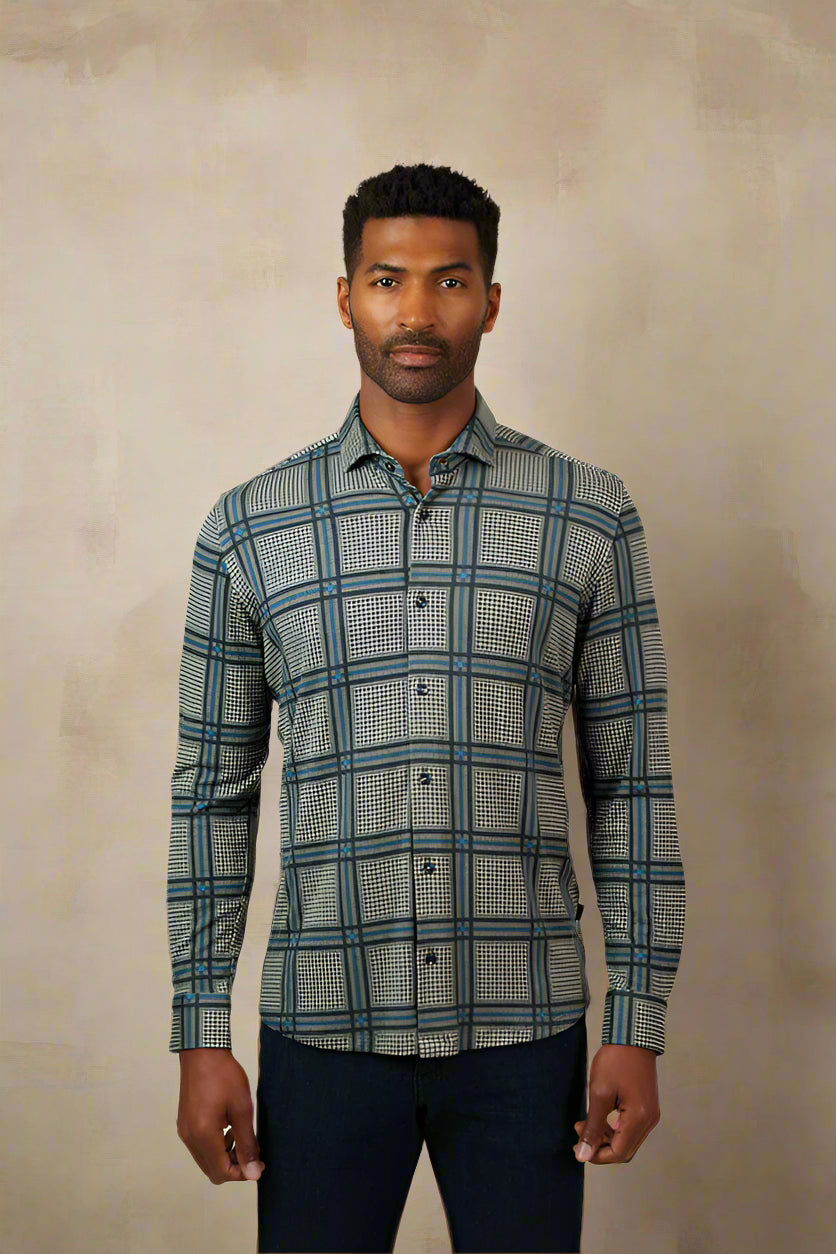 ROVER - Blue Clubhouse GlenCheck Shirt
