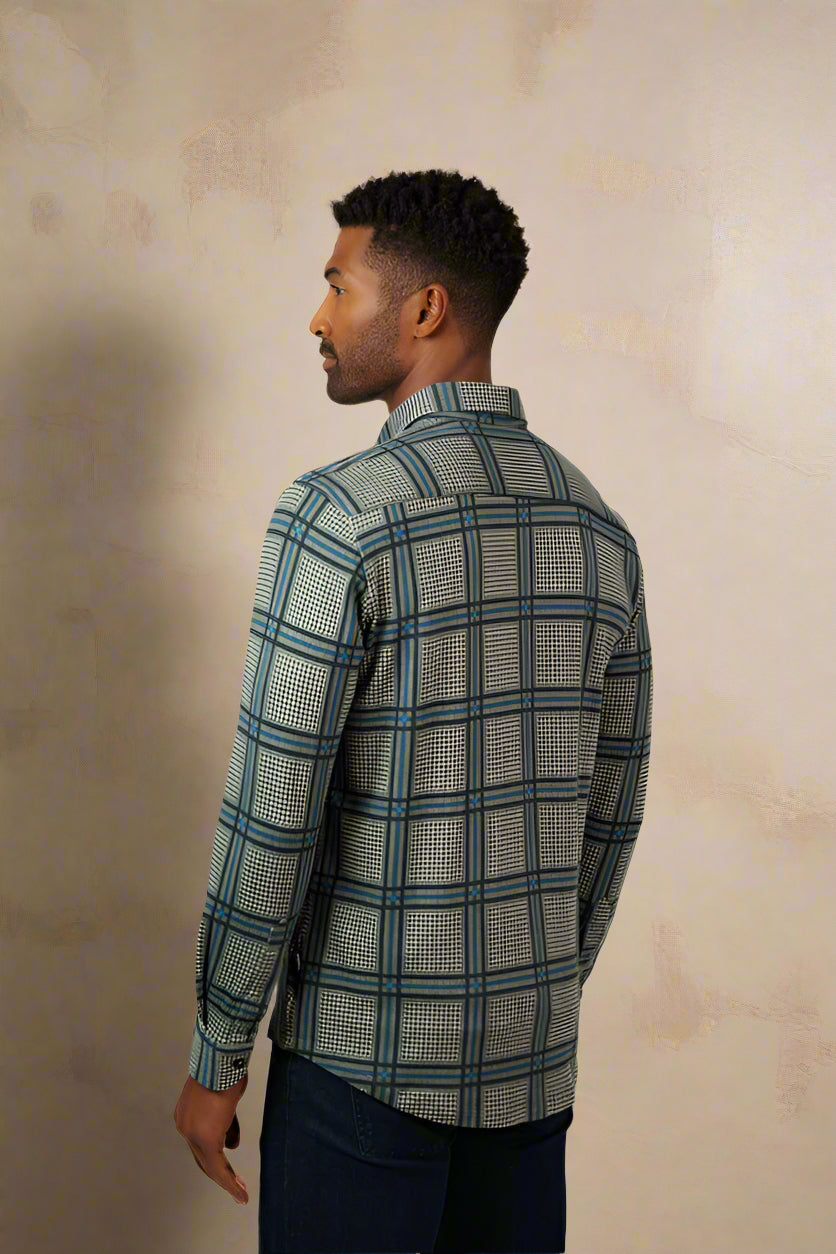 ROVER - Blue Clubhouse GlenCheck Shirt