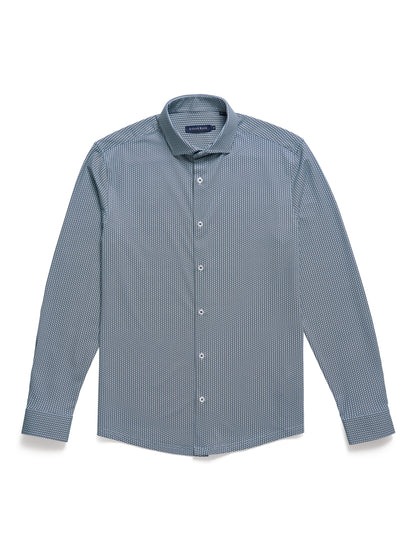 APEX - Dark Navy Clasp Geometric Shirt