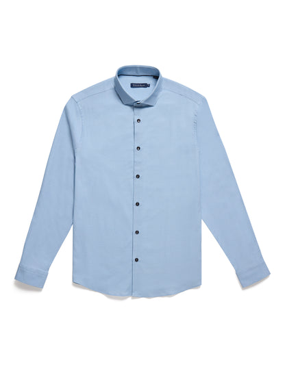 NOVA - Light Blue Micro Diamond Shirt