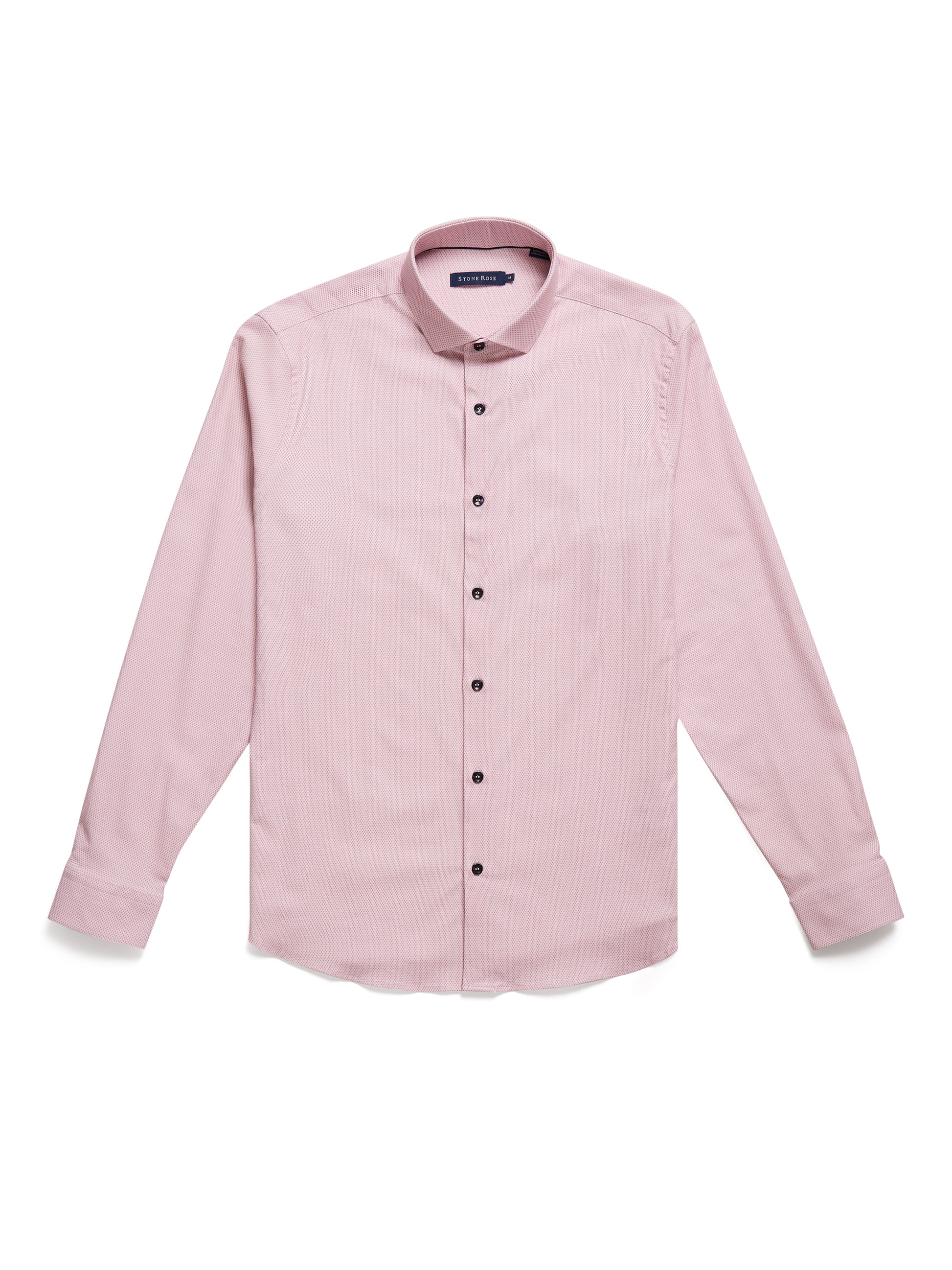 Nova Light Pink Micro Diamond Shirt Mens Stretch Performance Button-Down | Stone Rose LT PNK / XL Nova Light Pink Micro Diamond Shirt Mens Stretch Performance Button-Down | Stone Rose LT PNK / XL