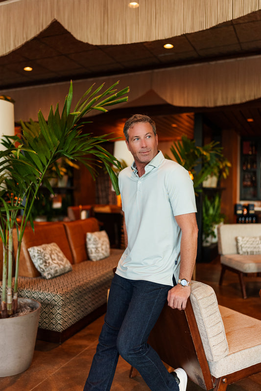 APEX  - Olive Birdseye Polo