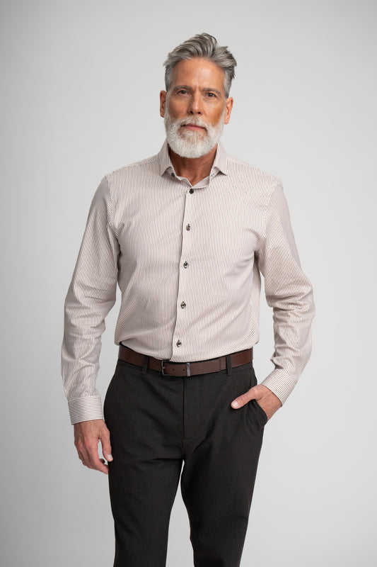 NOVA - White Striped Shirt