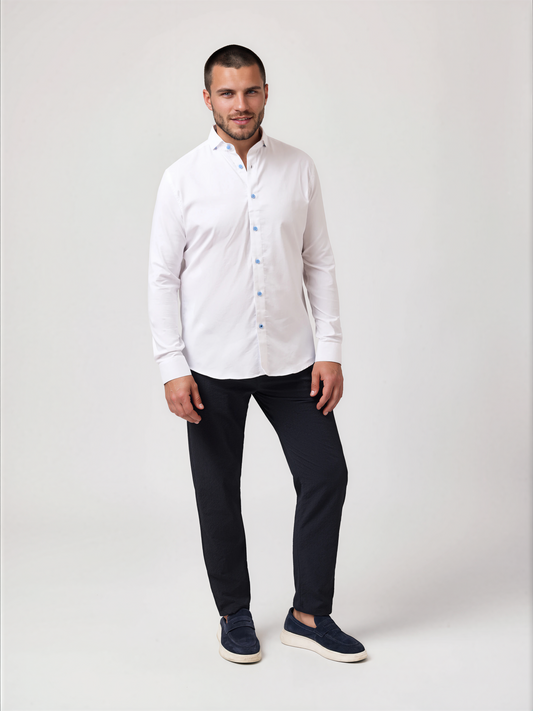 MONARCH - White Edge Long Sleeve Shirt