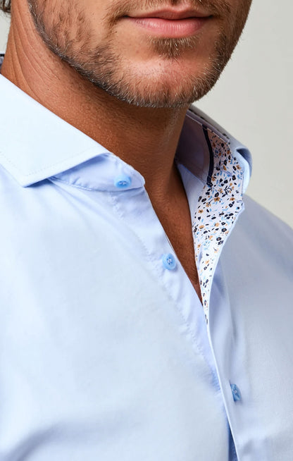 MONARCH - Light Blue Edge Long Sleeve Shirt