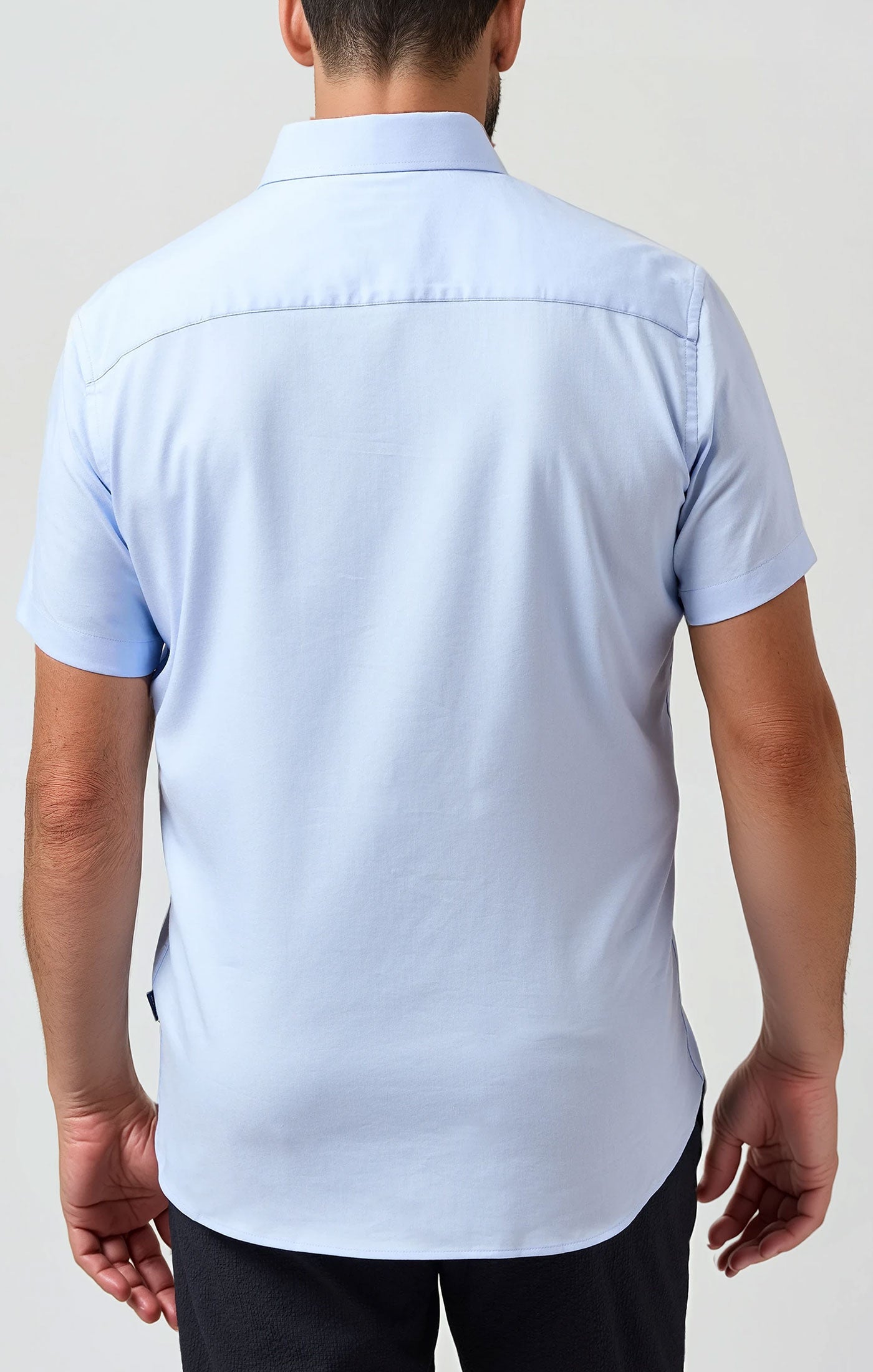 MONARCH - Light Blue Edge Short Sleeve Shirt