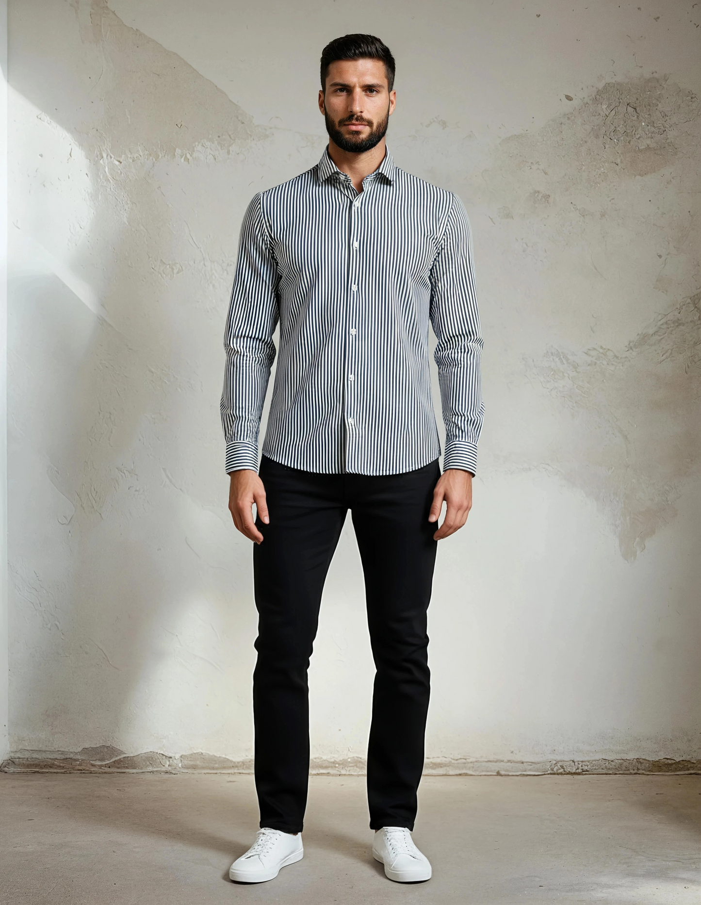 APEX - Dark Green Estate Microstripe Shirt