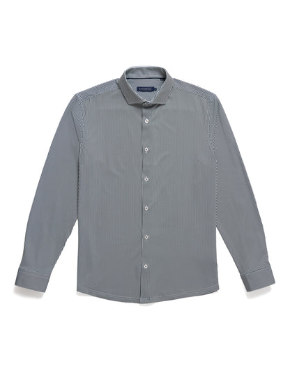 APEX - Dark Green Estate Microstripe Shirt