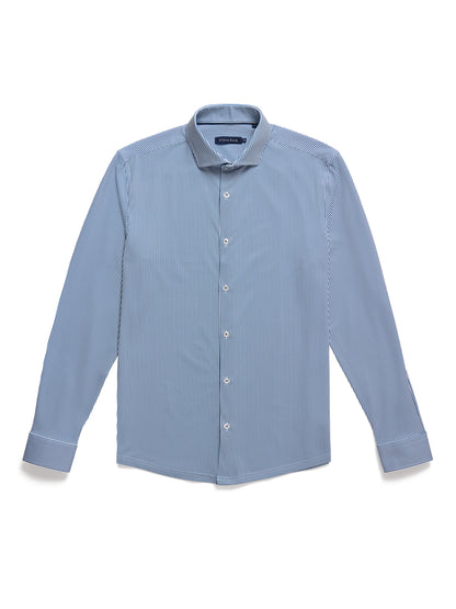 APEX - Medium Blue Estate Microstripe Shirt
