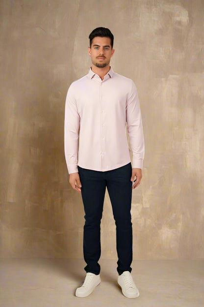 APEX - Dark Pink Estate Microstripe Shirt
