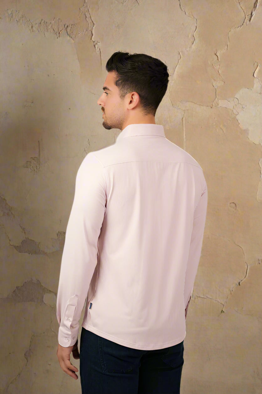 APEX - Dark Pink Estate Microstripe Shirt