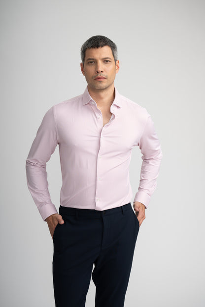 APEX - Dark Pink Estate Microstripe Shirt