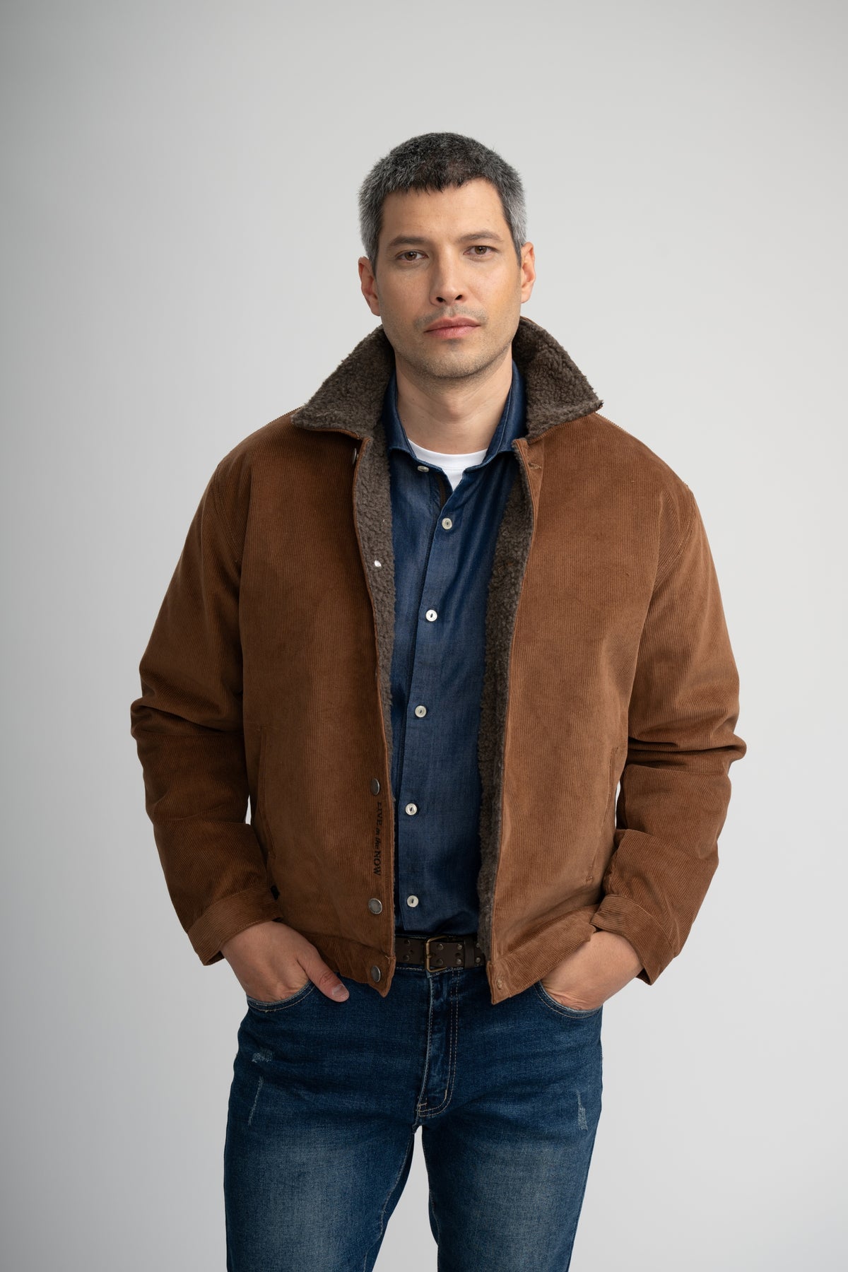 FIELDHOUSE - Toffee Corduroy Sherpa Jacket
