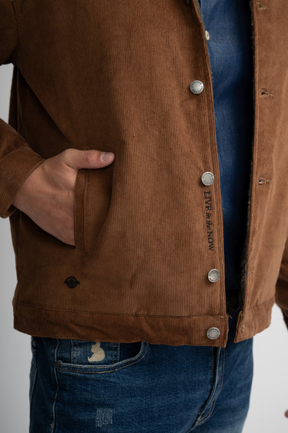 FIELDHOUSE - Toffee Corduroy Sherpa Jacket