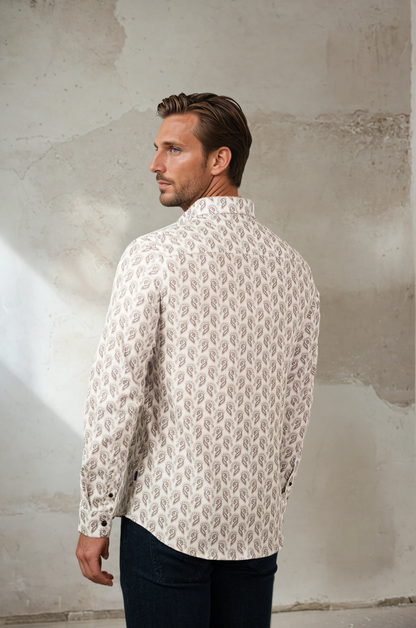 NOVA - White Feather Paisley Shirt
