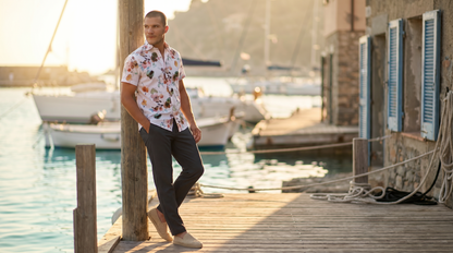 NOVA - White Watercolor Floral Shirt