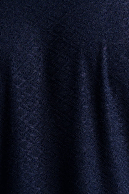 PALMA -  Navy Diamond Geo Resort Shirt